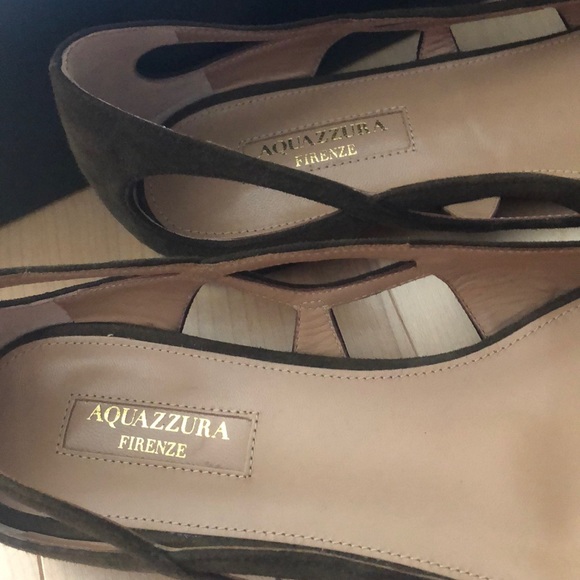 NWT Aquazzura forever ballet suede flats - Picture 5 of 11